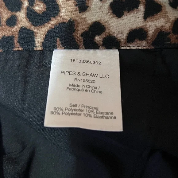 Veronica Beard | Lago Trouser Pants Tailored Pintuck Leopard Print Size 10 - Picture 12 of 12